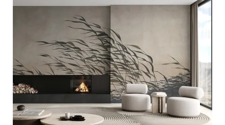 Conneto Seamless Wallpaper with Reed Design for Stylish Interiors | Art Vision Decor