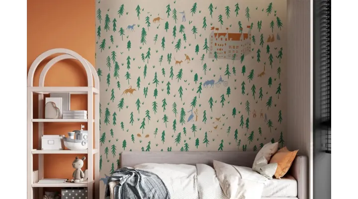 Fairy Tale Forest Wallpaper - Whimsical Design for Kids’ Rooms | Art Vision Decor