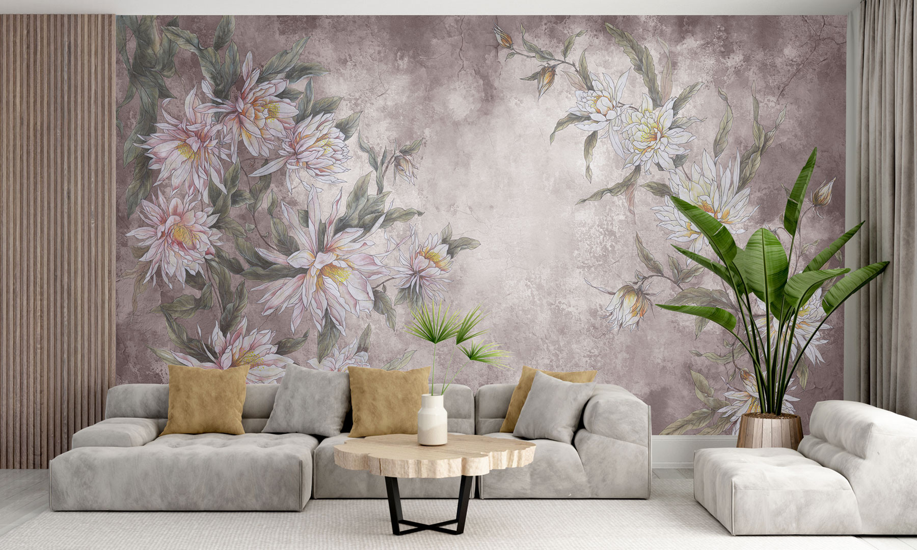 Arizona Rose Cactus Flower Wallpaper: Desert Elegance for Your Interior