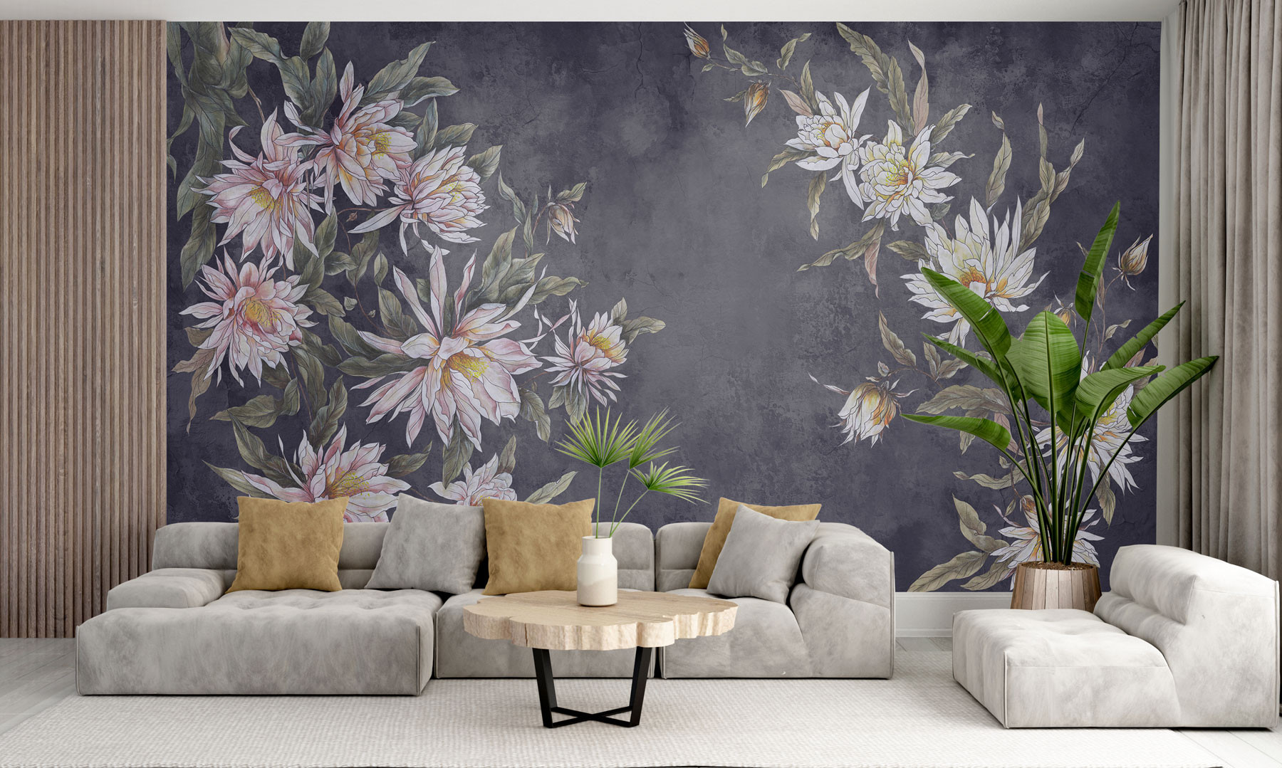 Arizona Rose Cactus Flower Wallpaper: Desert Elegance for Your Interior