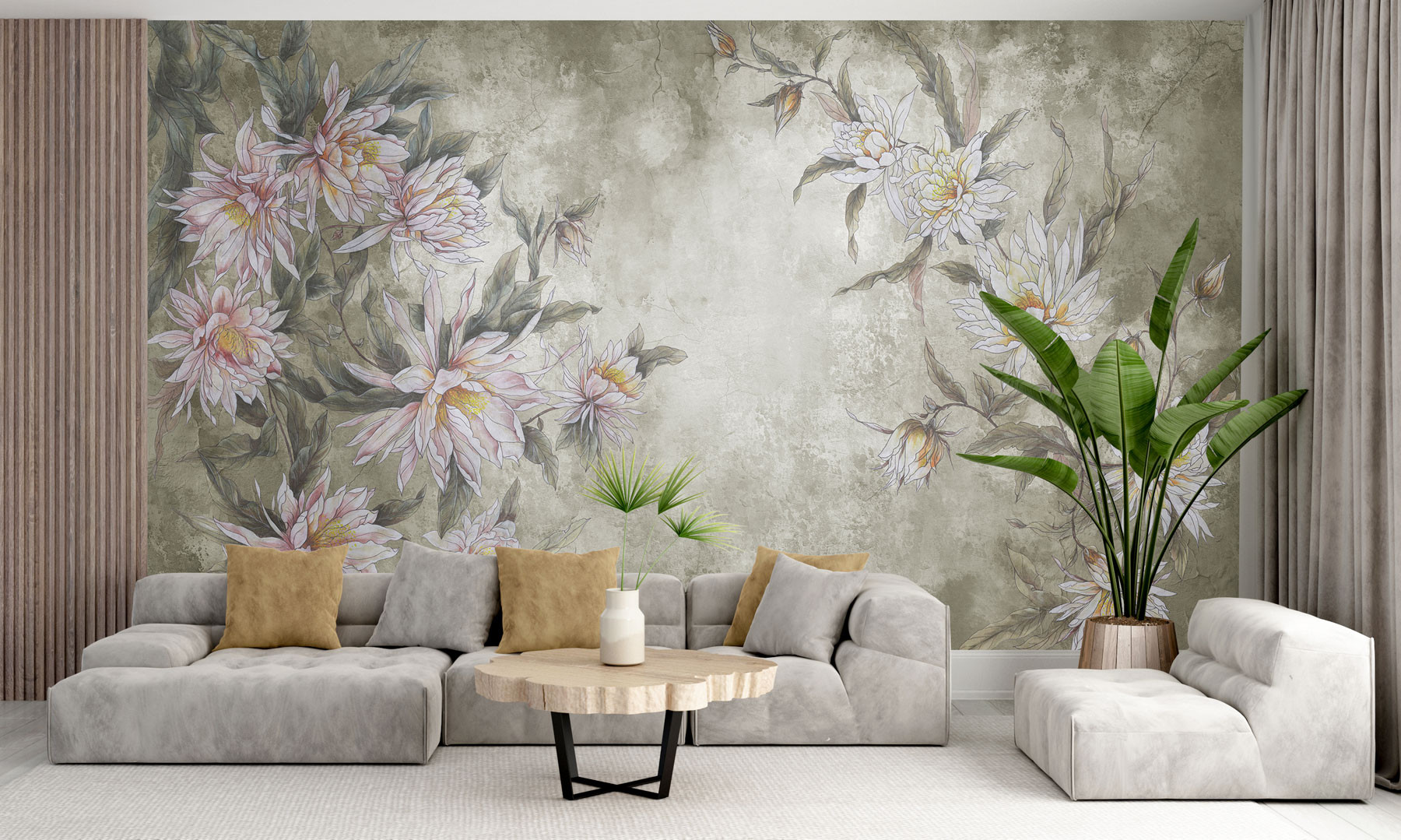 Arizona Rose Cactus Flower Wallpaper: Desert Elegance for Your Interior