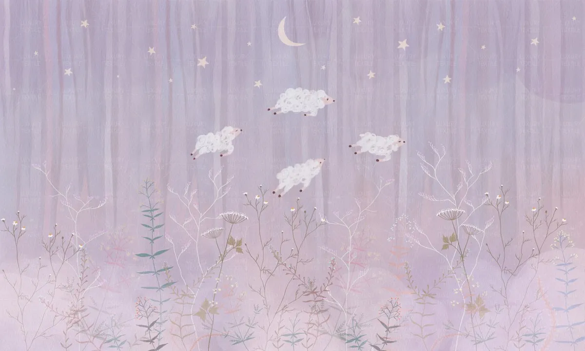 Le Notte Large Kids Wallpaper – Dreamy Nighttime Design for Cozy Spaces