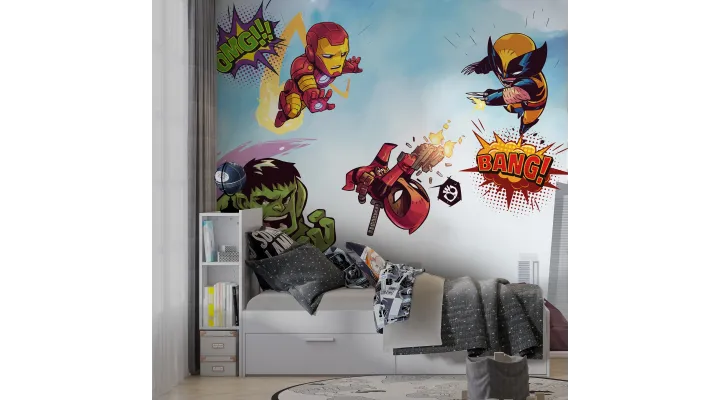 Superhero 3 Large Kids Wallpaper – Wallpapers for a True Hero's Room!