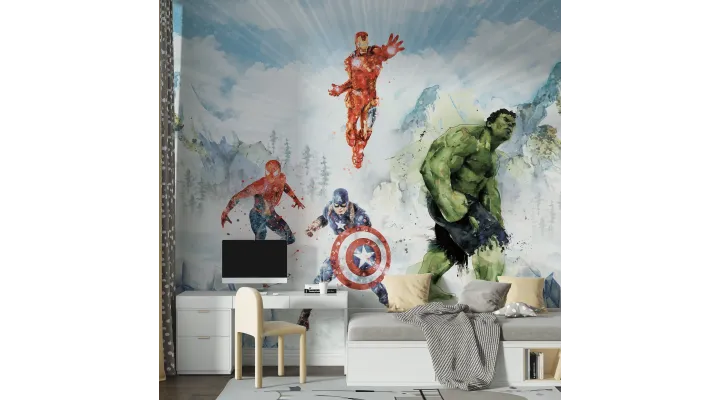 Superhero-5 Large Kids Wallpaper – Wallpapers for a True Hero's Room!