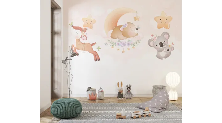 Woodland Dreams – Adorable Wide-Format Wallpaper for Kids' Rooms