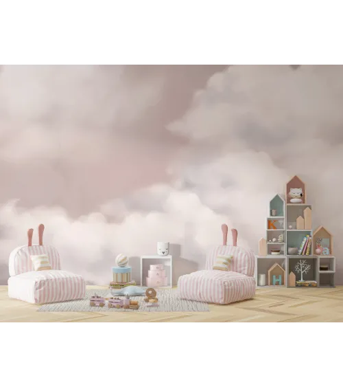 Soft Cloudscape – Dreamy Wide-Format Wallpaper for Nurseries & Kids' Rooms