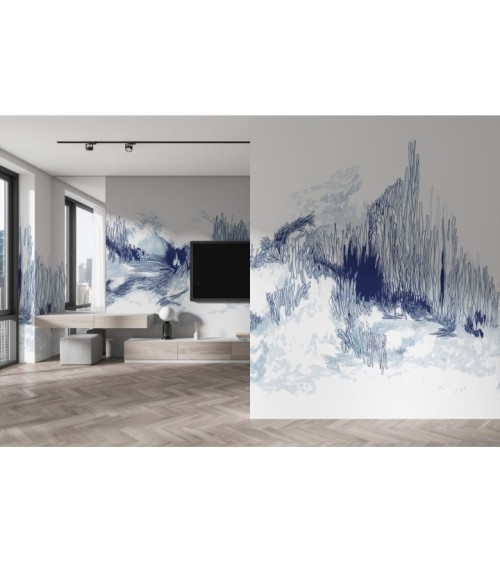 Sierra Nevada - Bold Blue Wallpaper for a Striking Accent | Art Vision Decor