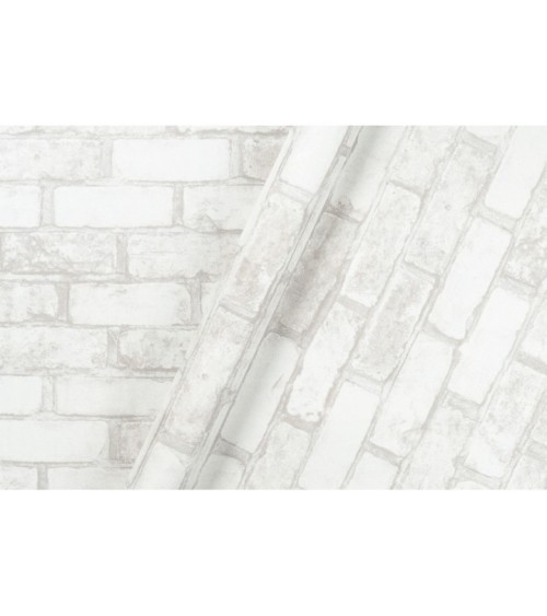 Hot Embossed wallpaper on Non-Woven Base Vinil Brick SHT 1-1358 Light Gray 10,05 x 1,06 m