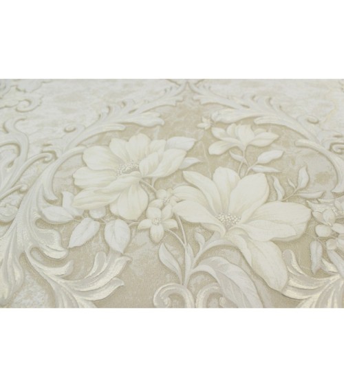 Vinyl Foam wallpaper on non-woven base Vinil Alonso DHS-1317/2 Light Beige 10,05 x 1,06 m