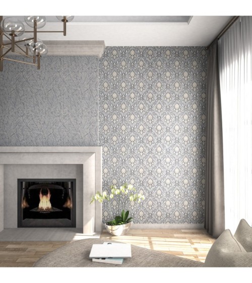 Vinyl Foam wallpaper on non-woven base Vinil Klein  DHS-1413/1 Pearl Gold 10,05 x 1,06 m