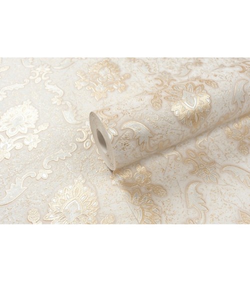 Vinyl Foam wallpaper on non-woven base Vinil Klein  DHS-1413/2 Light Gold 10,05 x 1,06 m