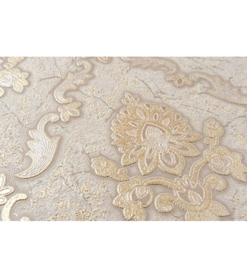 Vinyl Foam wallpaper on non-woven base Vinil Klein  DHS-1413/3 Golden Beige 10,05 x 1,06 m