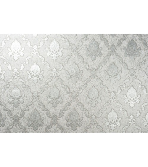 Vinyl Foam wallpaper on non-woven base Vinil Klein  DHS-1413/4 Light Silver 10,05 x 1,06 m