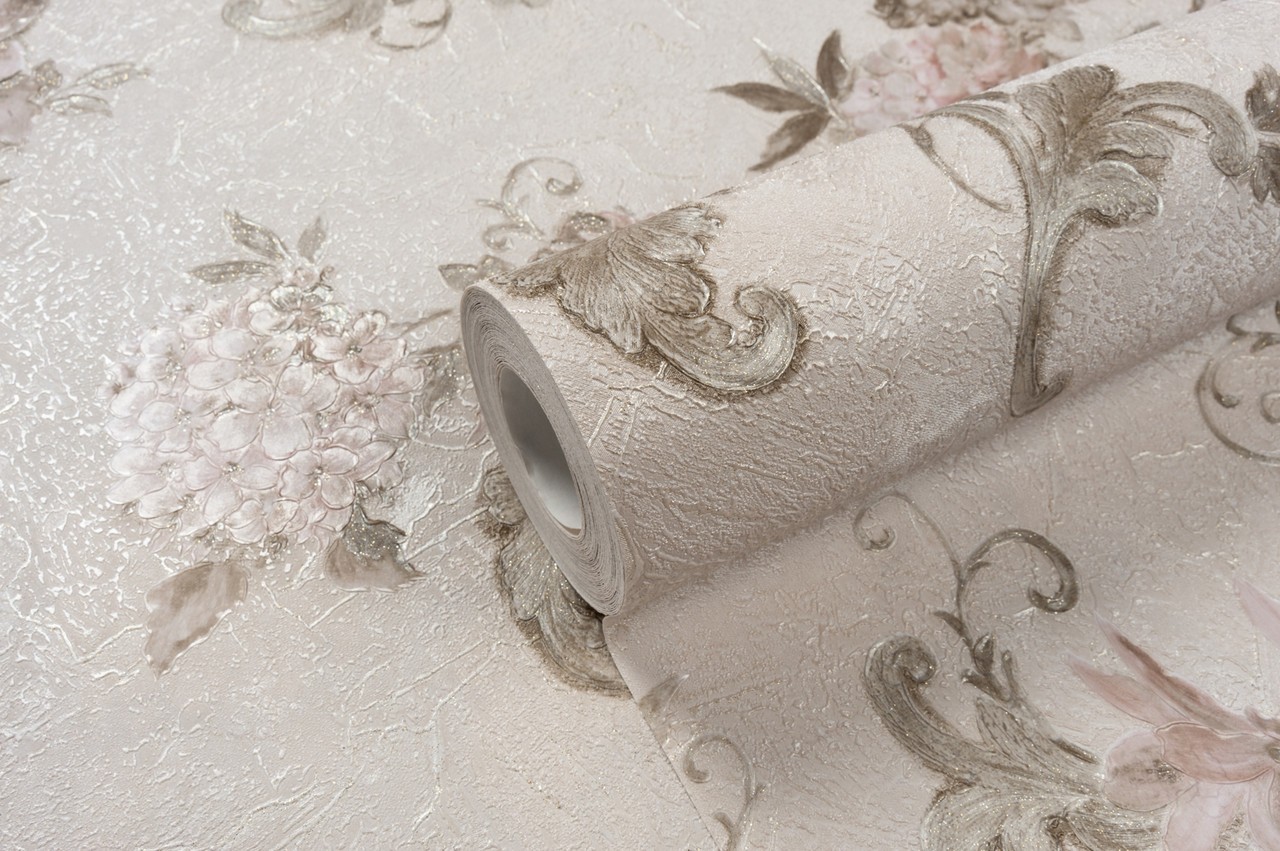 Hot Embossed wallpaper on Non-Woven Base Vinil Agava SHT 6-1405 Beige 10,05 x 1,06 m