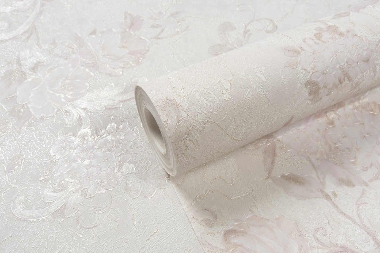 Hot Embossed wallpaper on Non-Woven Base Vinil Agava SHT 1-1405 Light Pink 10,05 x 1,06 m