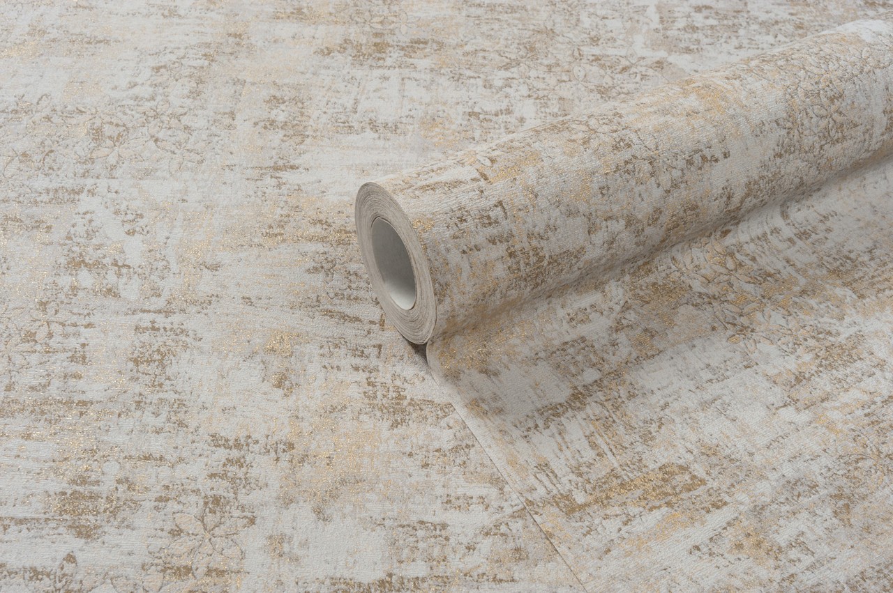 Hot Embossed wallpaper on Non-Woven Base Vinil Deco SHT 6-1217 Beige-Olive 10,05 x 1,06 m