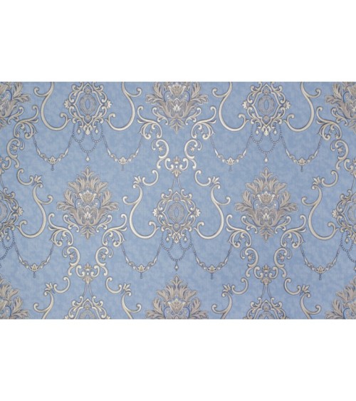 Vinyl Foam wallpaper on non-woven base Vinil Zan DHV-1249/6 Light Blue 10,05 x 1,06 m