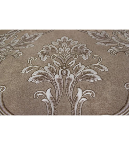 Hot Embossed wallpaper on Non-Woven Base Vinil Arona VIP6-1035 Dark-Beige 10,05 x 1,06 m