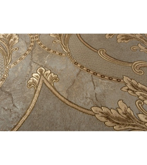 Hot Embossed wallpaper on Non-Woven Base Vinil Arona VIP9-1035 Olive 10,05 x 1,06 m