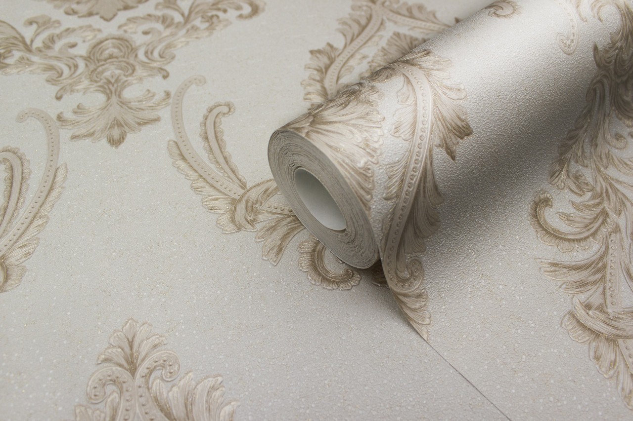 Hot Embossed wallpaper on Non-Woven Base Vinil Mersin PVIP 3-0871 Light-Beige 10,05 x 1,06 m