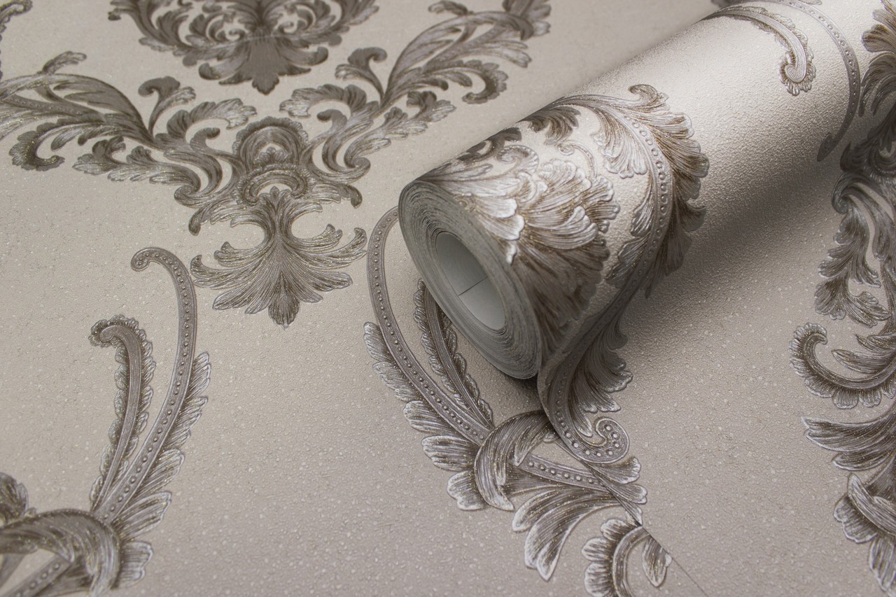 Hot Embossed wallpaper on Non-Woven Base Vinil Mersin PVIP 5-0871 Beige-Brown 10,05 x 1,06 m