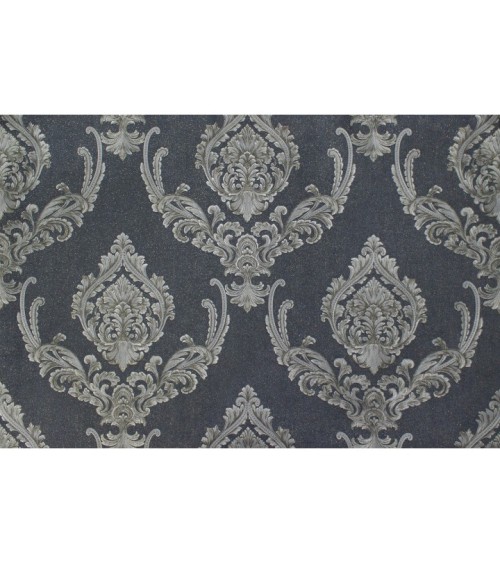 Hot Embossed wallpaper on Non-Woven Base Vinil Mersin PVIP 7-0871 Dark Gray 10,05 x 1,06 m