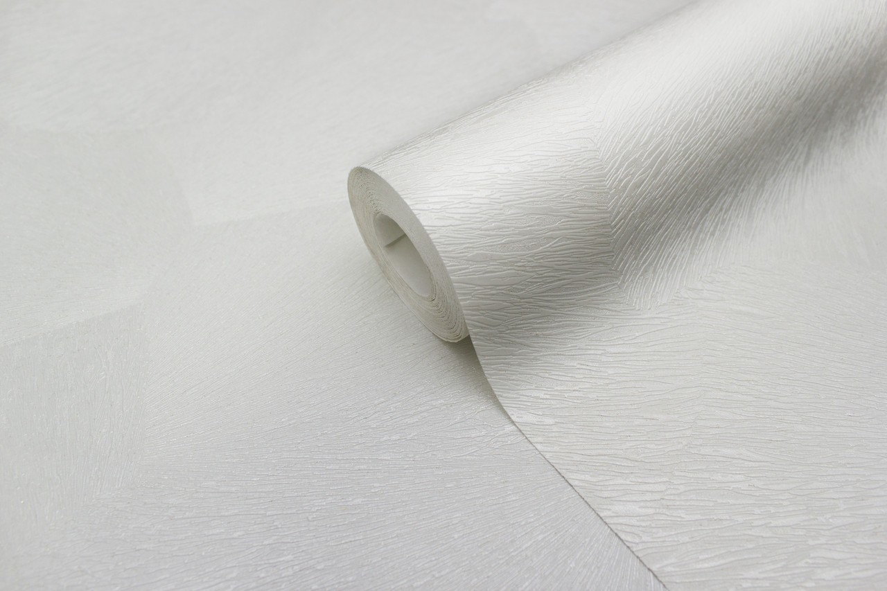 Hot Embossed wallpaper on Non-Woven Base Vinil Puma SHT 1-1467 White 10,05 x 1,06 m