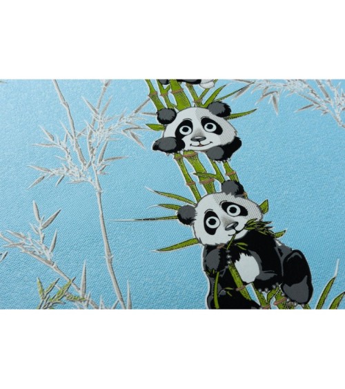 Vinyl Foam wallpaper on non-woven base Vinil Pandas DHN-1427/5 Blue 10,05 x 1,06 m