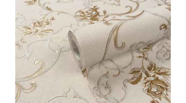 Vinyl Foam wallpaper on non-woven base Vinil Donna  DHS-1460/1 Golden Sand 10,05 x 1,06 m