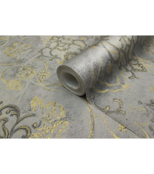 Hot Embossed wallpaper on Non-Woven Base Vinil Altair SHT 5-1470 Gray Gold 10,05 x 1,06 m