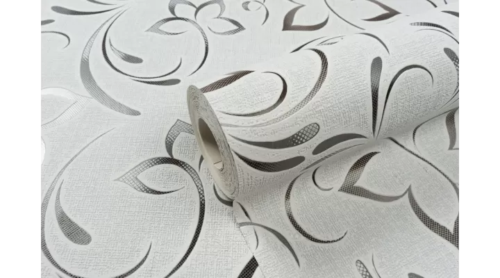 Vinyl Foam wallpaper on paper backing Vinil Delight WKV 1-1226 Light-Gray 10,05 x 0,53 m