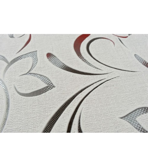 Vinyl Foam wallpaper on paper backing Vinil Delight WKV 2-1226 Gray-Red 10,05 x 0,53 m