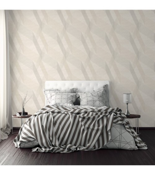 Hot Embossed wallpaper on Non-Woven Base Vinil Fringe TFSH 3-1431 Cold-Beige 10,05 x 1,06 m