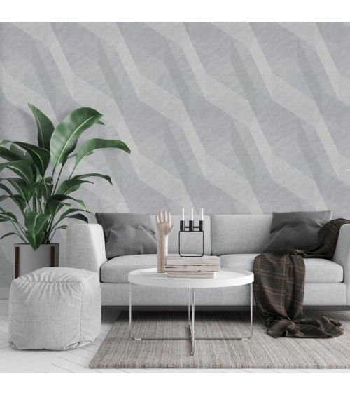 Hot Embossed wallpaper on Non-Woven Base Vinil Fringe TFSH 4-1431 Light-Gray 10,05 x 1,06 m