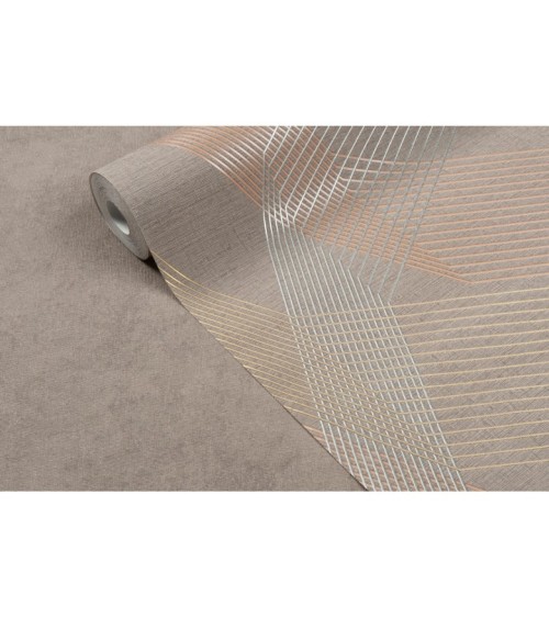 Hot Embossed wallpaper on Non-Woven Base Vinil Fringe TFSH 5-1431 Brown 10,05 x 1,06 m