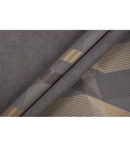 Hot Embossed wallpaper on Non-Woven Base Vinil Fringe TFSH 6-1431 Gray-Black 10,05 x 1,06 m