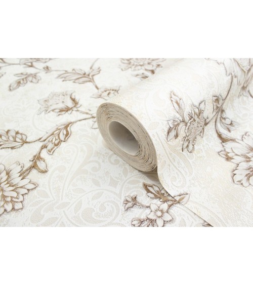 Vinyl Foam wallpaper on non-woven base Vinil Elegy DHV-1483/1 Beige 10,05 x 1,06 m