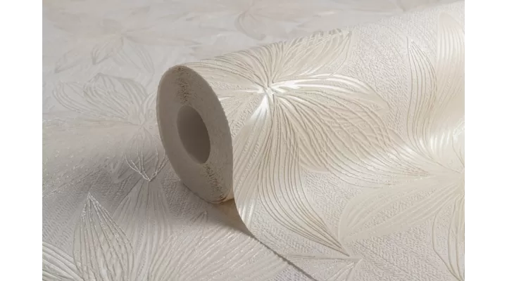 Vinyl Foam wallpaper on non-woven base Vinil Aturina  DHS-1476/2 White 10,05 x 1,06 m