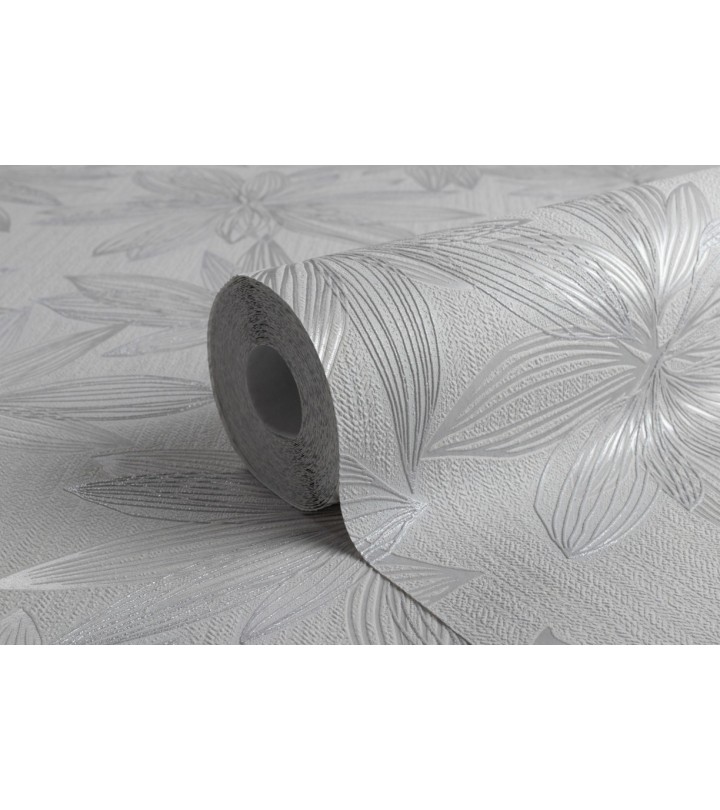 Vinyl Foam wallpaper on non-woven base Vinil Aturina  DHS-1476/5 Gray 10,05 x 1,06 m