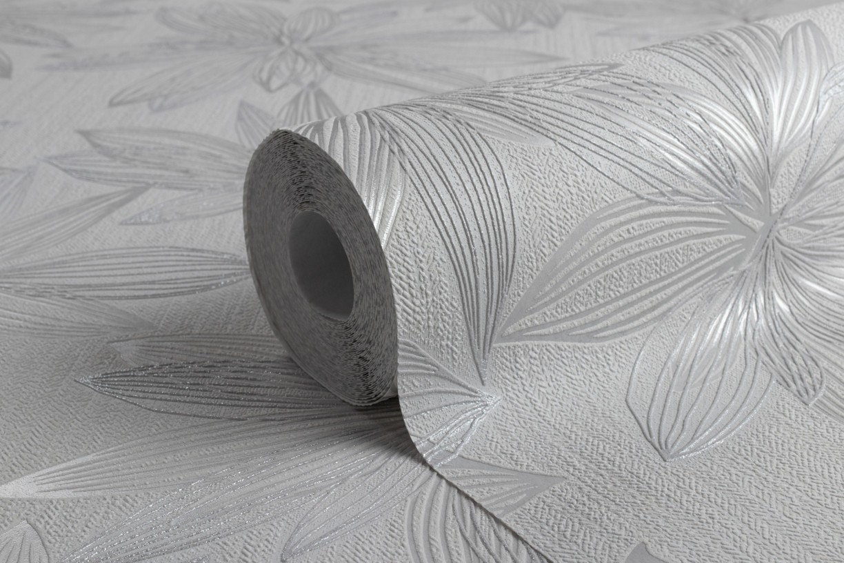 Vinyl Foam wallpaper on non-woven base Vinil Aturina  DHS-1476/5 Gray 10,05 x 1,06 m