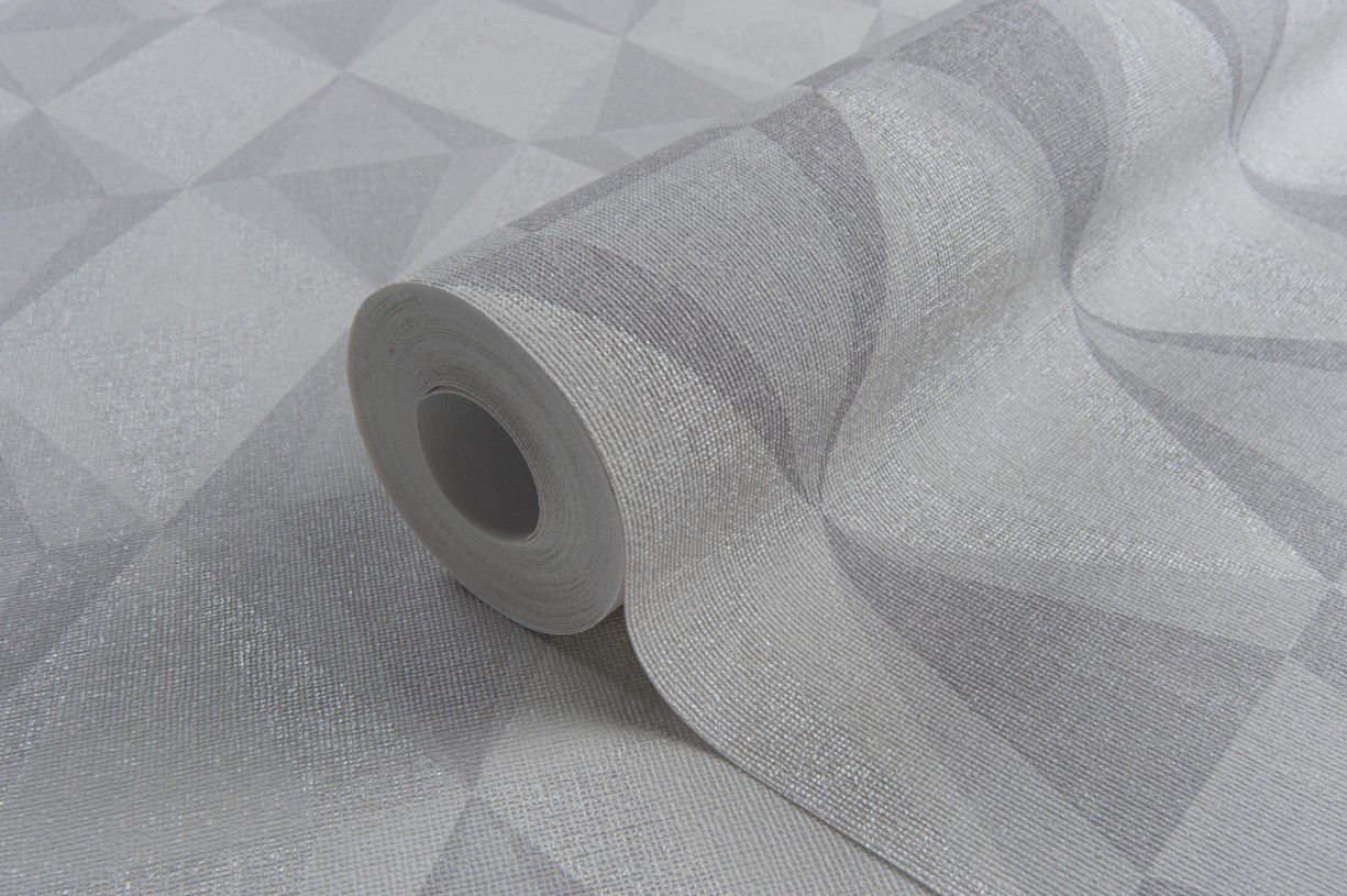 Hot Embossed wallpaper on Non-Woven Base Vinil Tiggo SHT 4-1535 Light-Gray 10,05 x 1,06 m