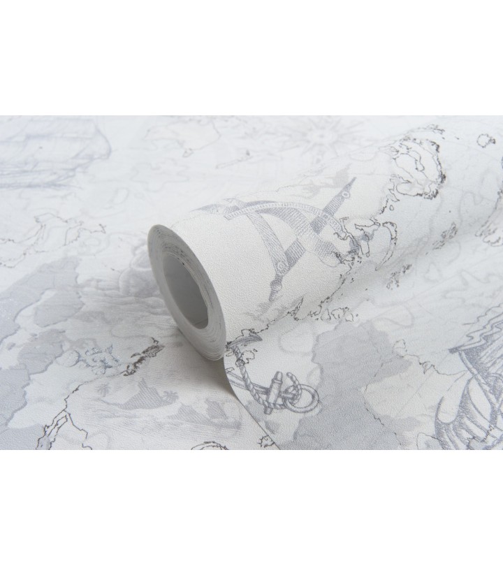 Hot Embossed wallpaper on Non-Woven Base Vinil Odyssey SHT 1-1539 Light-Gray 10,05 x 1,06 m