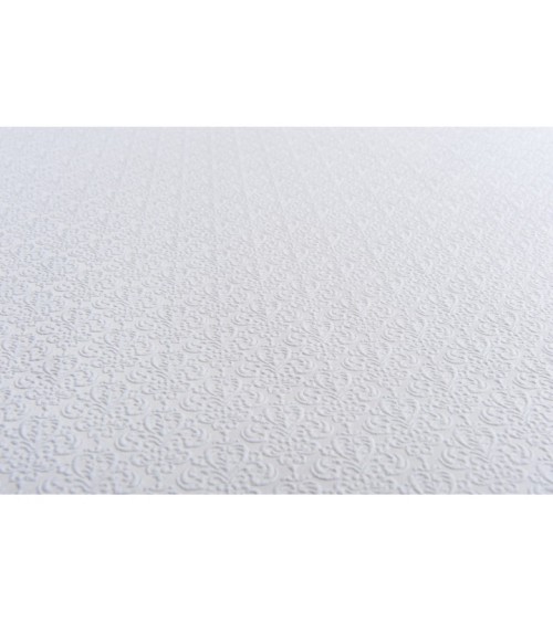 Vinyl Foam wallpaper on non-woven base Vinil Damir DHV-1487/1 White 10,05 x 1,06 m