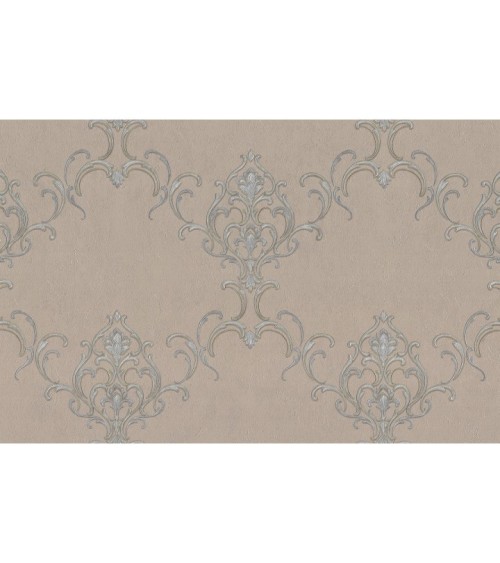 Hot Embossed wallpaper on Non-Woven Base Vinil Persia PVIP 7-0874 Silver-Brown 10,05 x 1,06 m