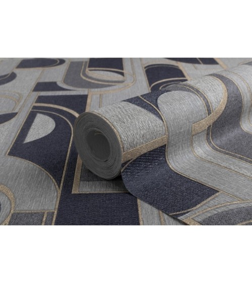 Hot Embossed wallpaper on Non-Woven Base Vinil Lion TFSH 6-1432 Gray-blue 10,05 x 1,06 m