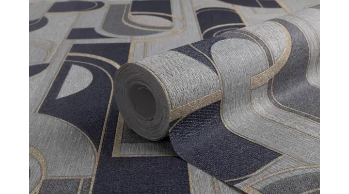 Hot Embossed wallpaper on Non-Woven Base Vinil Lion TFSH 6-1432 Gray-blue 10,05 x 1,06 m