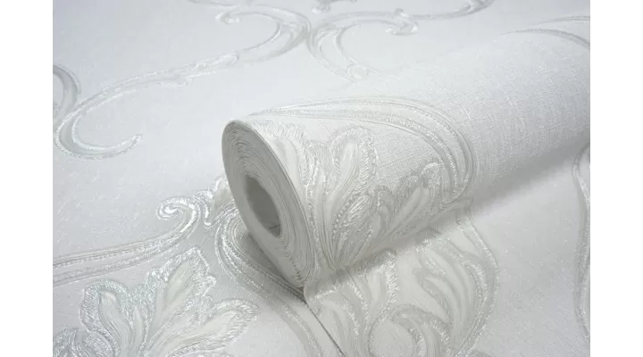 Hot Embossed wallpaper on Non-Woven Base Vinil Vensan PVIP 1-1571 Light-Gray 10,05 x 1,06 m