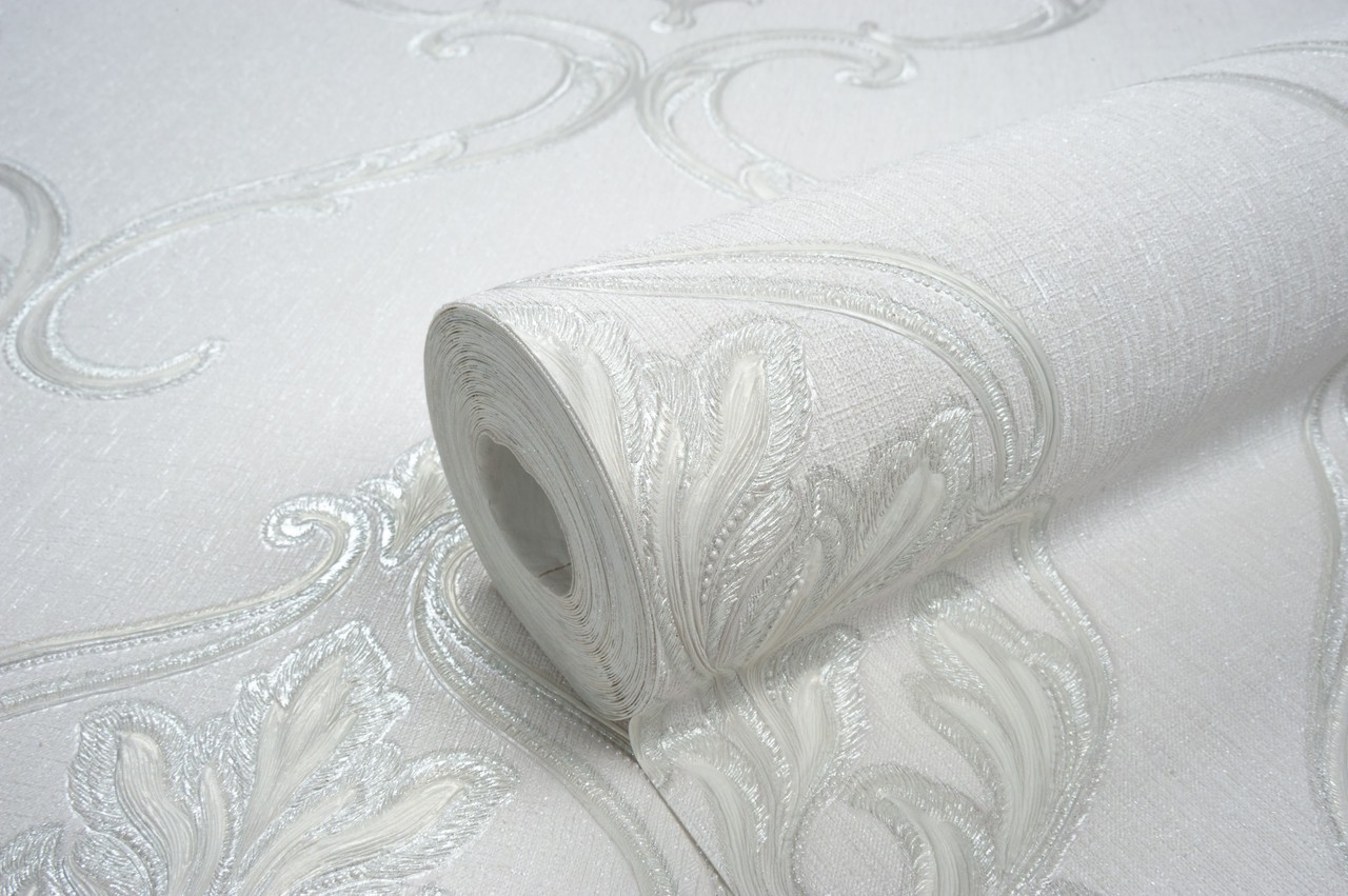 Hot Embossed wallpaper on Non-Woven Base Vinil Vensan PVIP 1-1571 Light-Gray 10,05 x 1,06 m