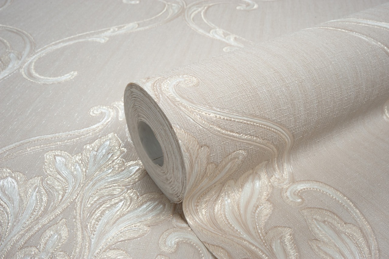 Hot Embossed wallpaper on Non-Woven Base Vinil Vensan PVIP 3-1571 Beige 10,05 x 1,06 m