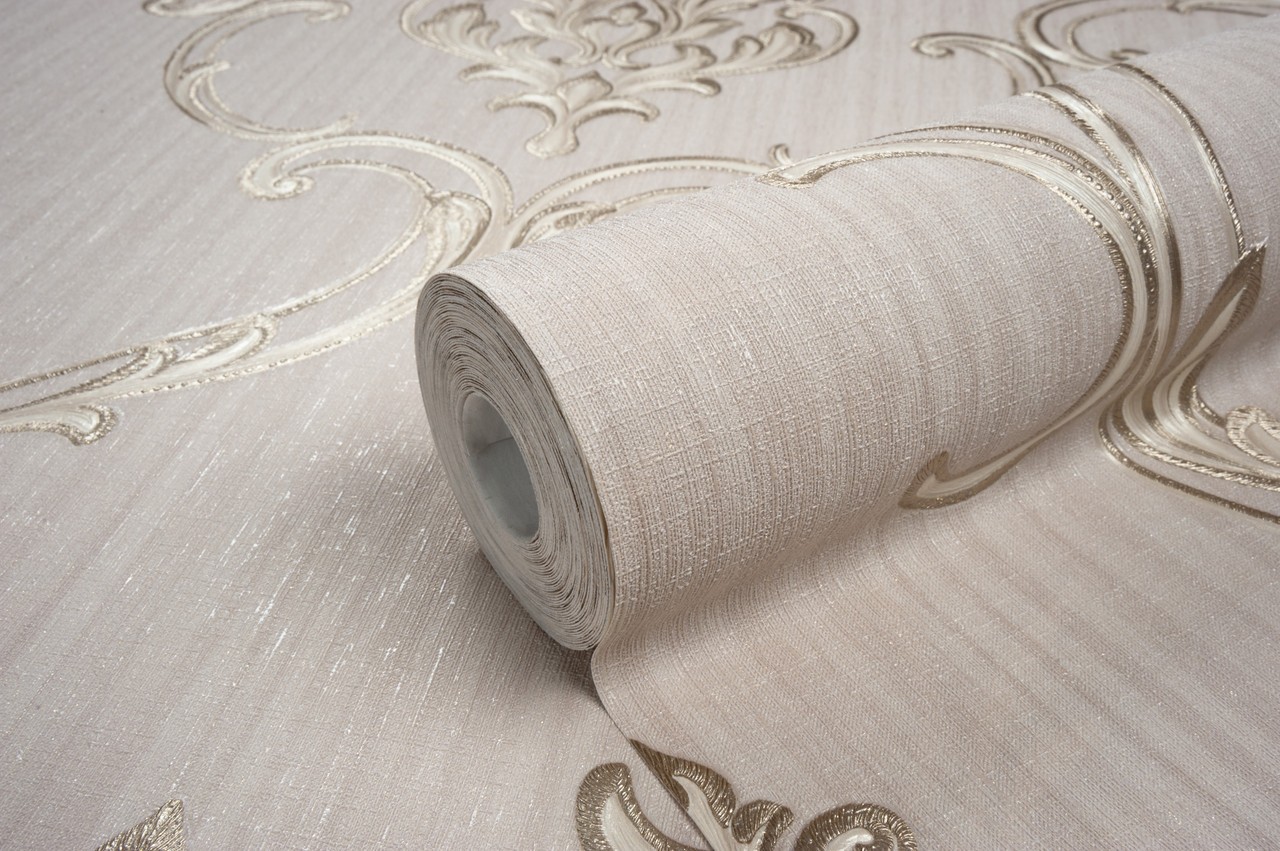 Hot Embossed wallpaper on Non-Woven Base Vinil Vensan PVIP 4-1571 Brown 10,05 x 1,06 m